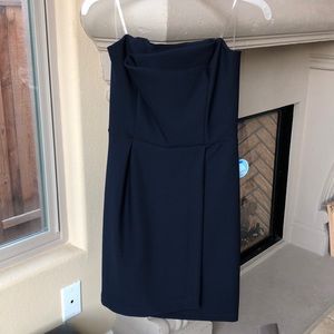 Navy Blue Strapless Mini Dress